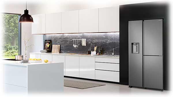 یخچال ساید بای ساید سامسونگ 30 فوت RS68N RS68 نقره