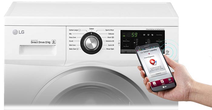 ماشین لباسشویی 8 کیلویی ال جی F4J6TNP8S LG Washing Machine
