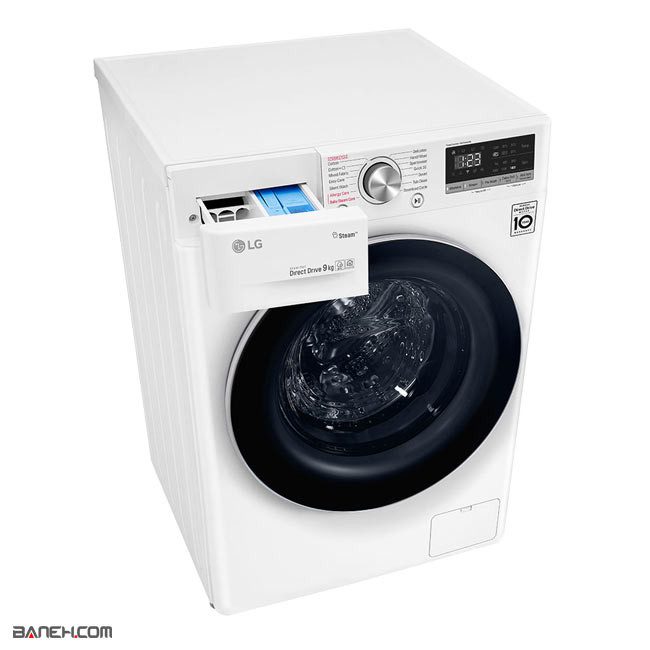 ماشین لباسشویی ال جی 9 کیلویی LG F4V509WS سفید