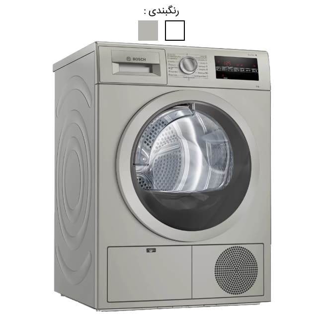 خشک کن خازنی 8 کیلویی بوش سری 6 WTG8641XME نقره ای