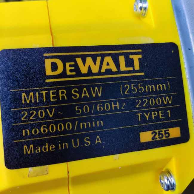 اره فارسی بر دیوالت 2200 وات 6000 دور در دقیقه Dewalt 255