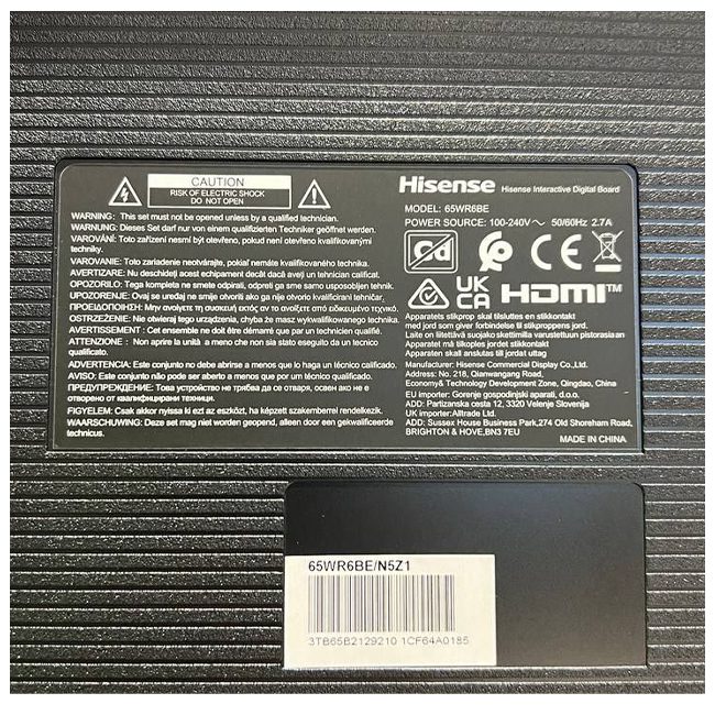 تلویزیون هایسنس 65WR6BE لمسی