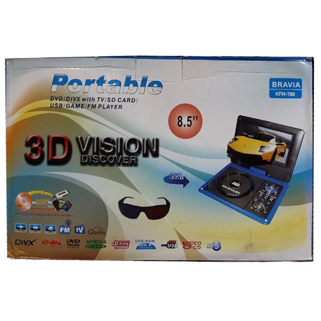 دی وی دی پلیر پرتابل براویا KFM-788 ا 8.5 اینچ 3D