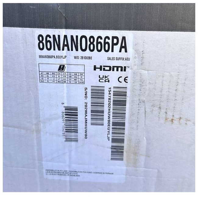 تلویزیون نانوسل ال‌جی مدل 86NANO766