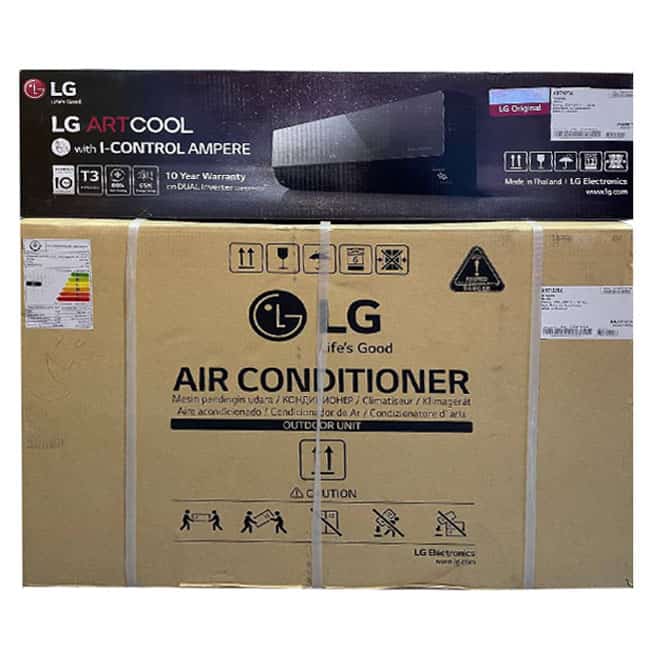 کولرگازی اینورتر آرت کول 26000 ال جی LG ARTN26K پنل شیشه آیکنترل