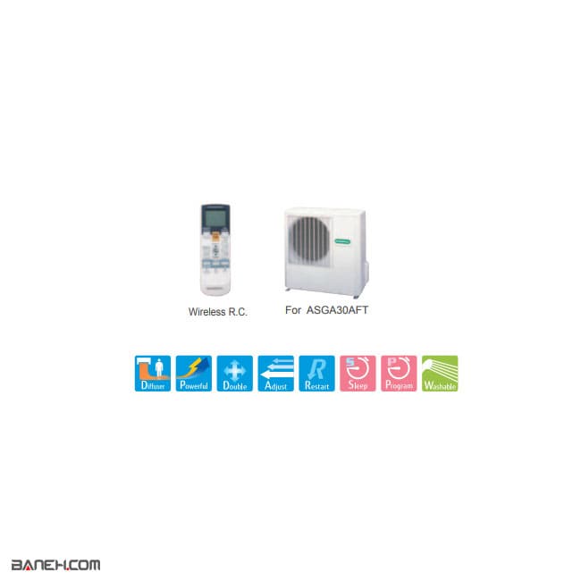 کولر گازی اجنرال 30000 سرد ASGA30AFT Fujitsu General Split