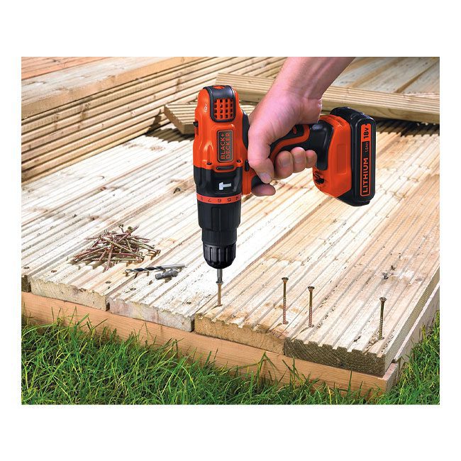 دریل چکشی شارژی بلک اند دکر 18 ولت مدل BDCH188N-XJ