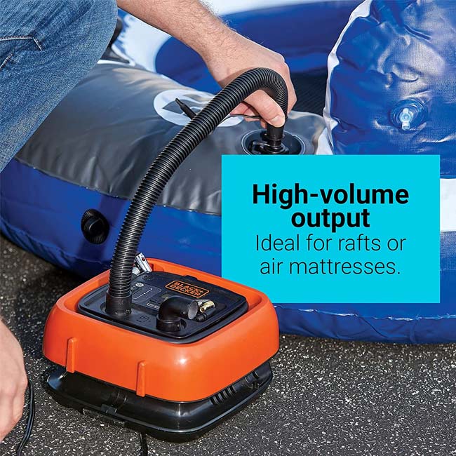 پمپ باد چند منظوره بلک اند دکر 12 ولت مدل DC BLACK+DECKER BDINF12C