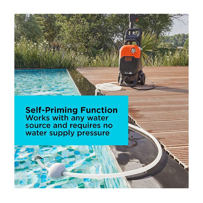 کارواش خانگی بلک اند دکر 150 بار 2000 وات مدل BEPW2000-B5 PSI 2100