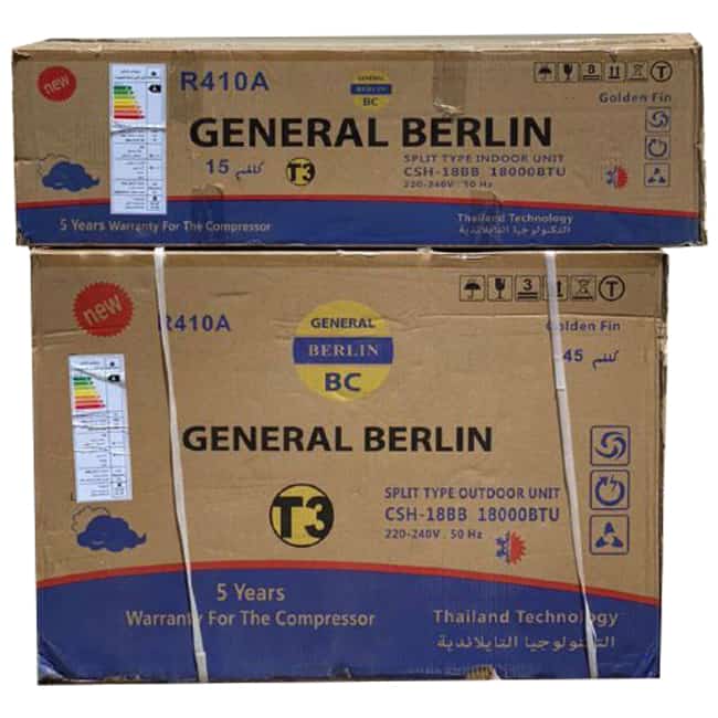 کولر گازی جنرال برلین 18000 CSH-18BB T3 کم مصرف R410A