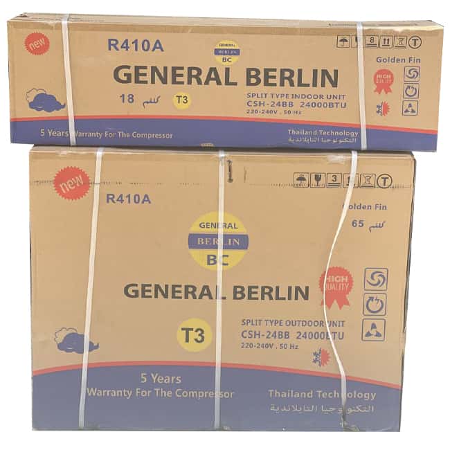 کولر گازی جنرال برلین 24000 کم مصرف CSH-24BB R410A T3