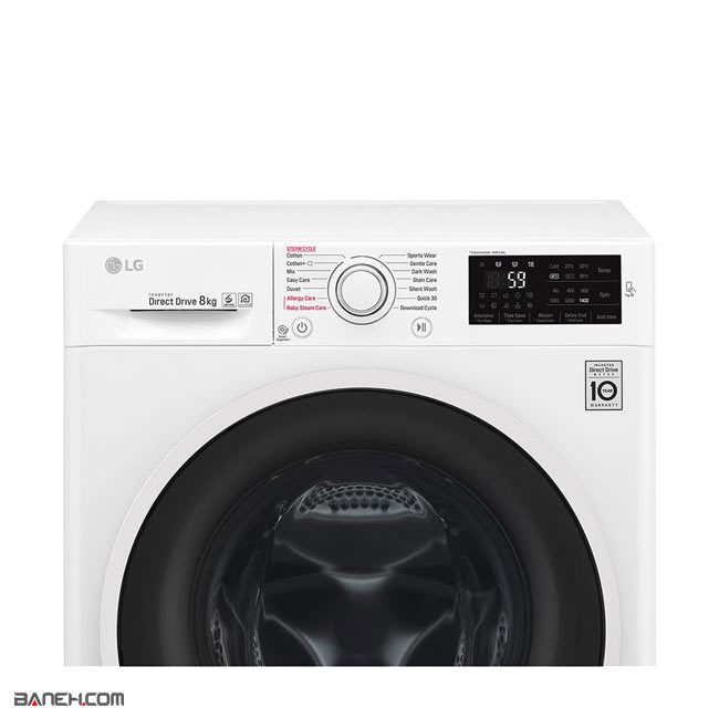ماشین لباسشویی 8 کیلویی ال جی F4J6TNP8S LG Washing Machine