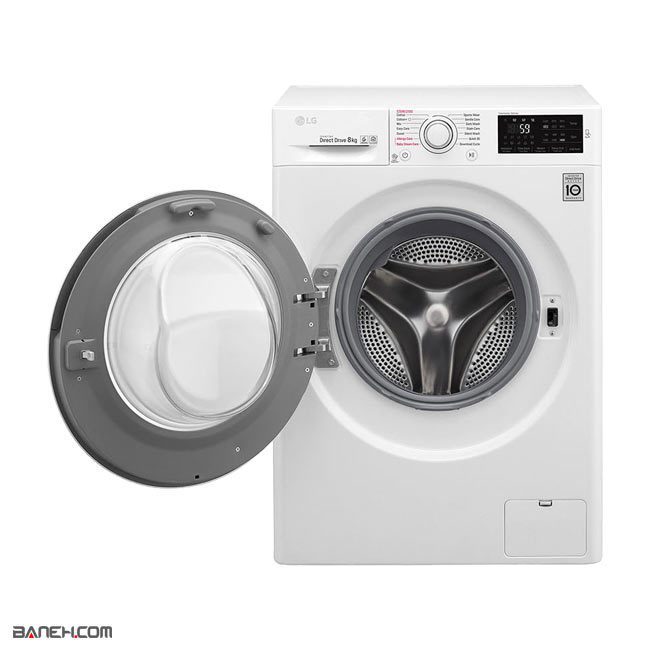 ماشین لباسشویی 8 کیلویی ال جی F4J6TNP8S LG Washing Machine
