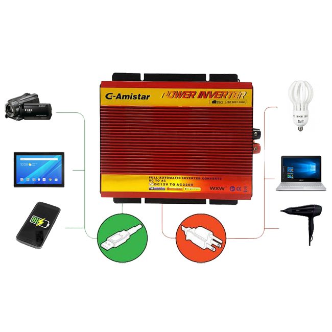 مبدل برق خوردرو اینورتر G-Amistar Power Inverter 1500W