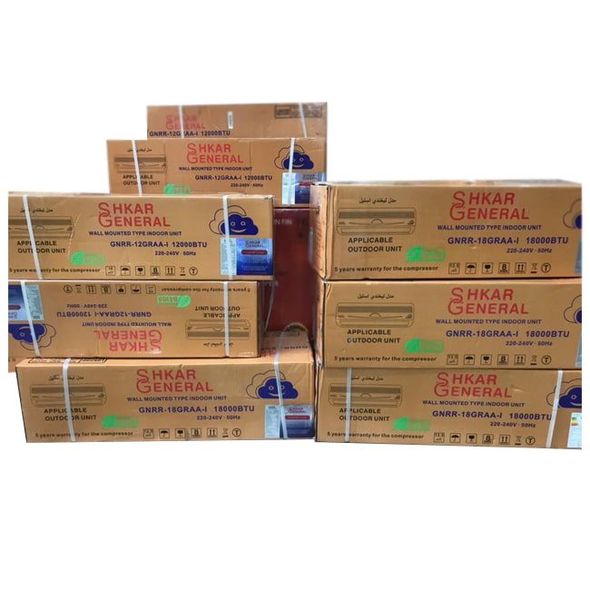 کولر گازی دیواری جنرال شکار 18000 مدل لبخندی استیل GNRR-18GRAA-I T3