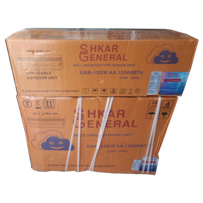 کولر گازی DN جنرال مدل لبخندی استیل 12000 سرد و گرم GNR-12GW AA T3