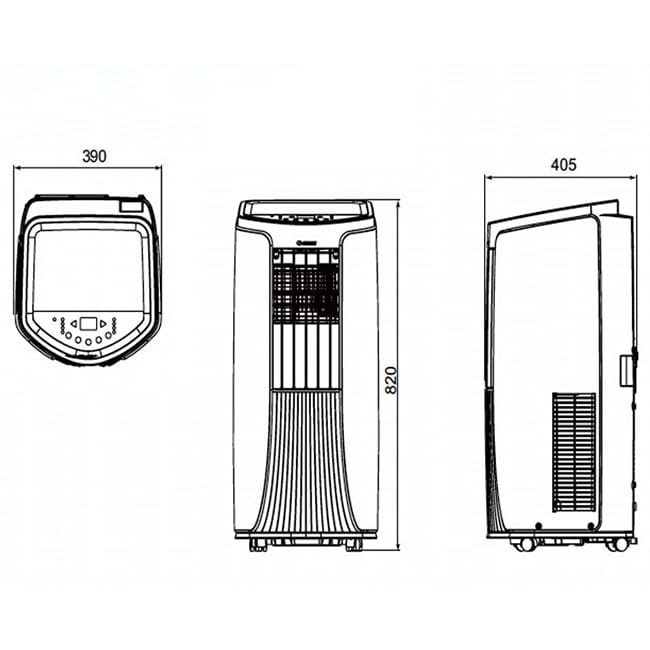کولر گازی گری پرتابل 12000 سرد و گرم GPH12AL-K3NNA1A T1