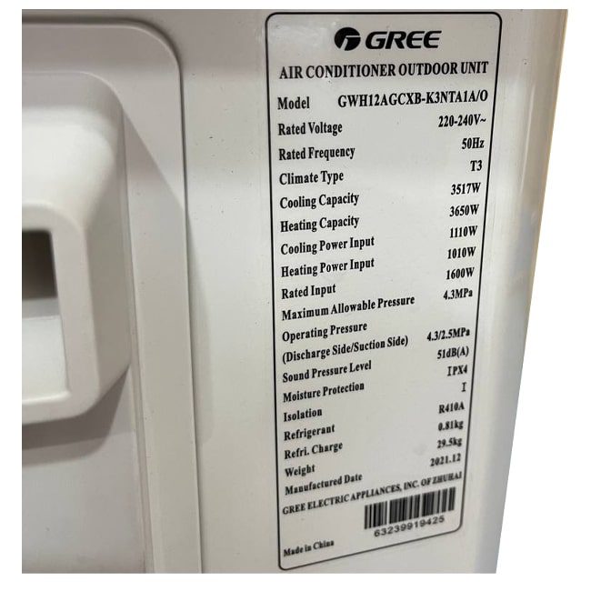 کولر گازی پلار گری 12 هزار سرد و گرم اینورتر Gree GWH12AGC-K3DTA1AO