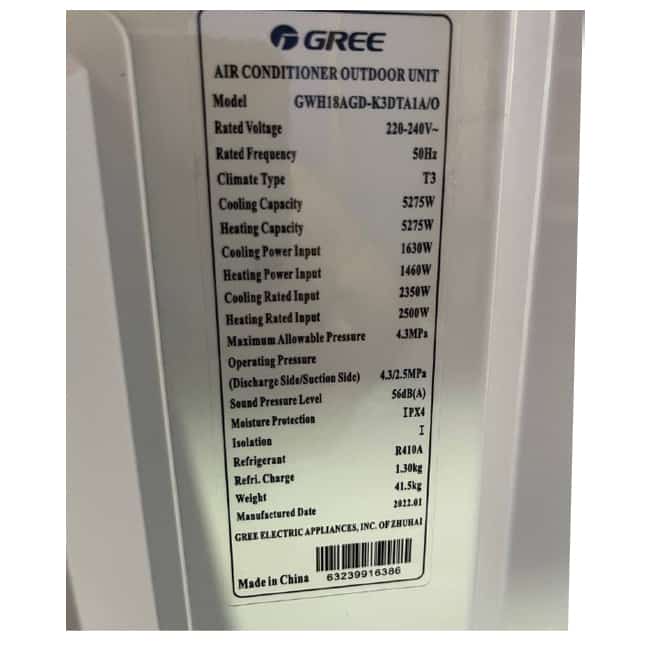 کولر گازی گری 18000 اینورتر وای فای GWH18AGD-K3DTA1A/I T3