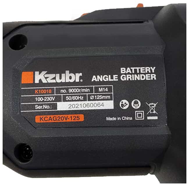 فرز وسط شارژی زوبر 20 ولت KCAG20V-125 K10018 گیربکسی