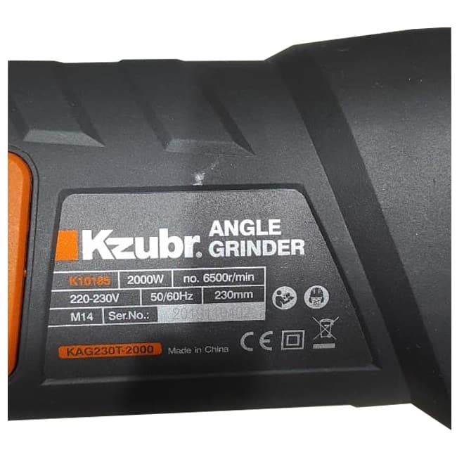 فرز سنگ بری زوبر 2000 وات Kzubr KAG230T-2000