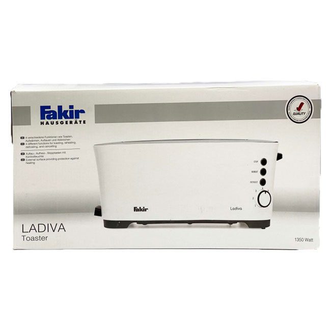 توستر نان چهار کاره فکر 1350 وات Fakir Bread Toaster LADIVA TOASTER