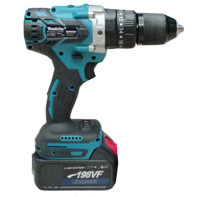 دریل شارژی ماکیتا 36 ولت موتور براشلس سه نظام Makita 198VF