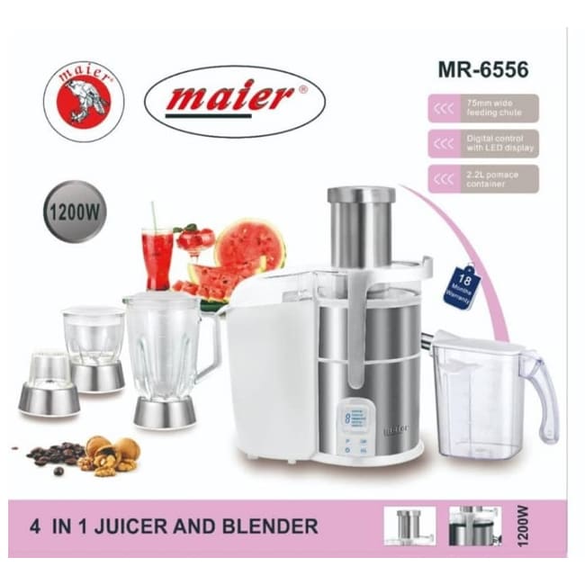آبمیوه گیری 4 کاره 1200 وات مایر مدل MR-6556