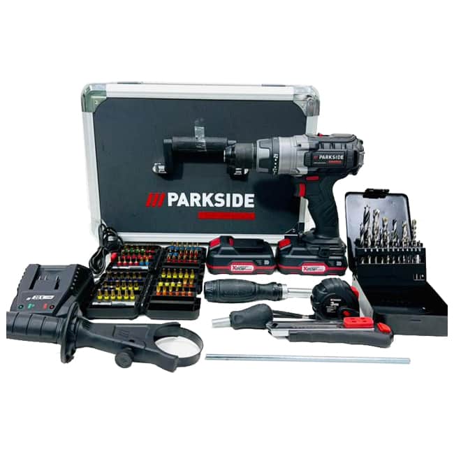 دریل شارژی 20 ولت پارکساید سه حالته سه نظام موتور براشلس Drill 20V