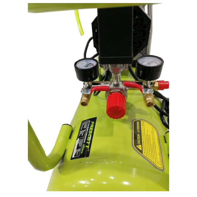 پمپ باد 50 لیتری پریسکوت 1450 وات 8 بار دو موتوره PAS5003L Prescott