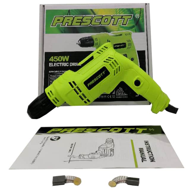 دریل برقی پریسکوت 450 وات دیمردار سه نظام PT0101008
