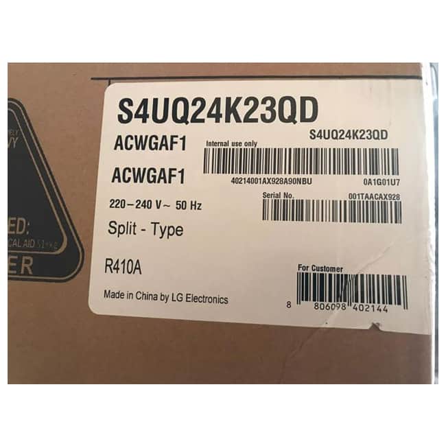 کولر گازی اسپلیت 24000 سرد اینورتر ال جی LG S4UQ24K23QD