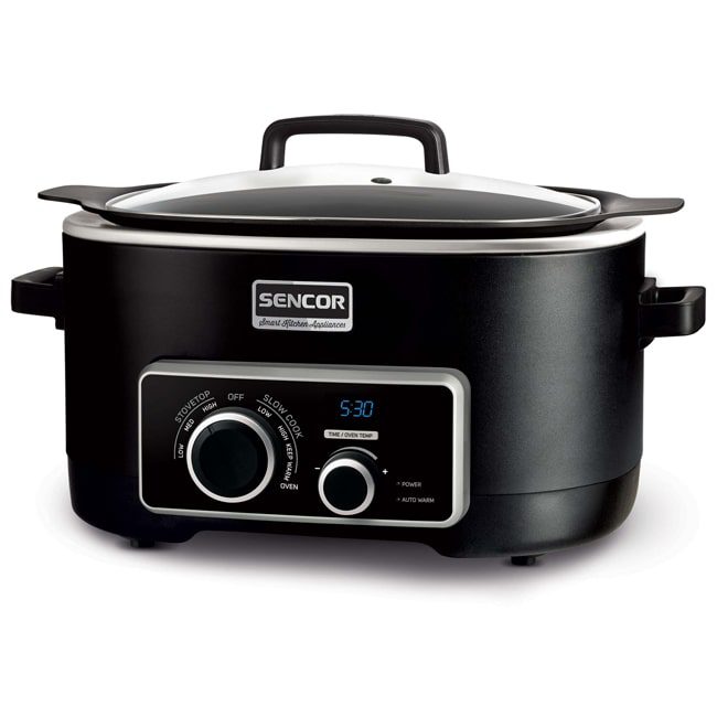 آرام پز و مولتی کوکر سنکور 1200 وات 5.5 لیتر Sencor SPR 6100BKب