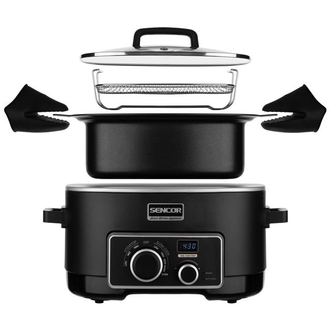 آرام پز و مولتی کوکر سنکور 1200 وات 5.5 لیتر Sencor SPR 6100BKب