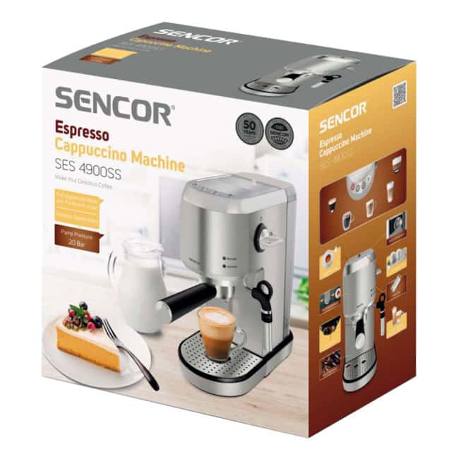 اسپرسوساز نقره ای 1400 وات سنکور Sencor SES4900SS