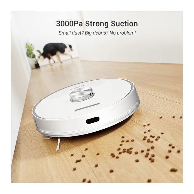 جاروبرقی شارژی رباتیک 50 وات4.3 لیتری 3000Pa مدل Ultenic T10