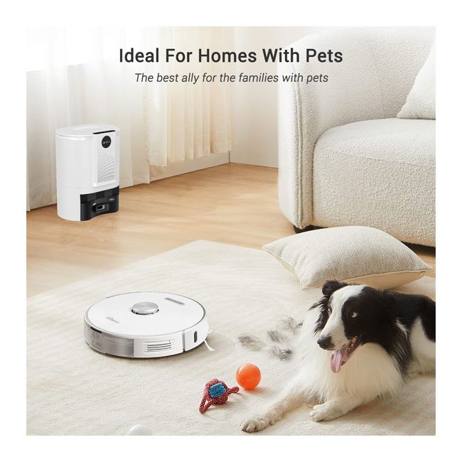 جاروبرقی شارژی رباتیک 50 وات4.3 لیتری 3000Pa مدل Ultenic T10