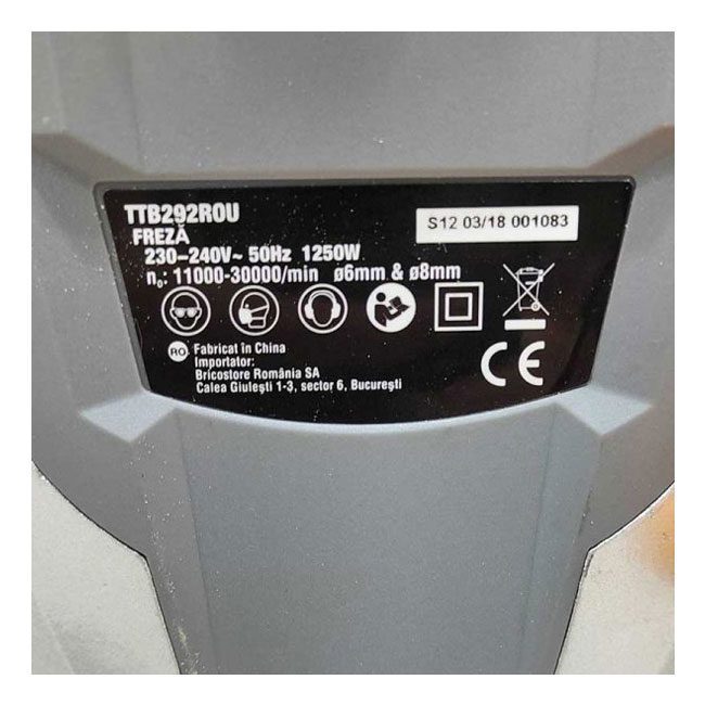 دستگاه اور فرز تایتان 1250 وات 3000 دور Titan TTB292ROU