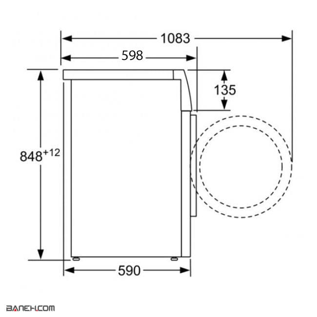 ماشین لباسشویی بوش 9 کیلویی WAYH2890 Bosch Washing Machine