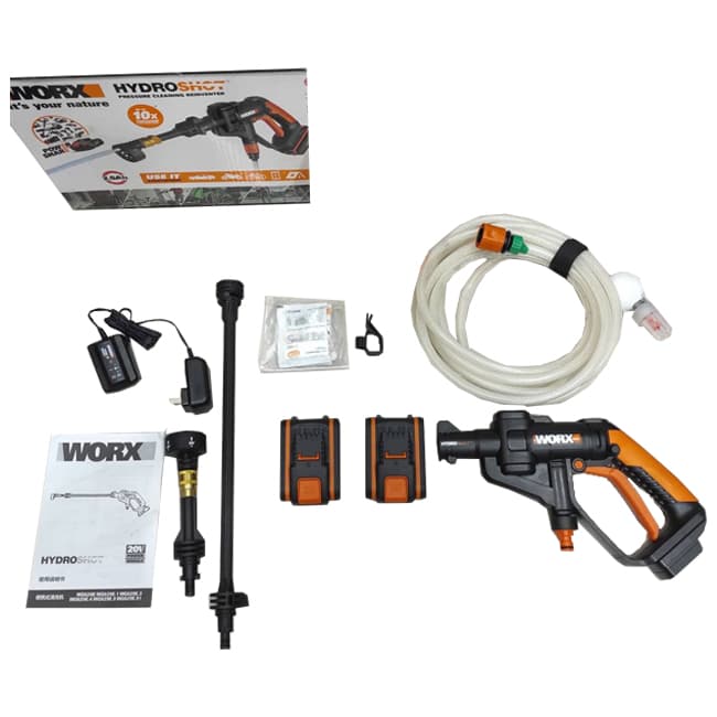 کارواش خانگی شارژی ورکس 30 بار جعبه کارتونی Worx HydroShot WG629E.4