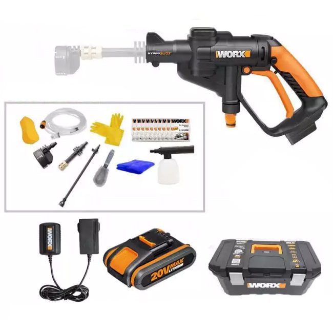 کارواش خانگی شارژی ورکس 30 بار جعبه پلاستکی Worx WG629E.3