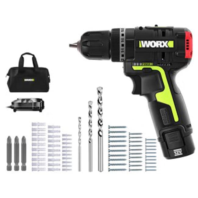 دریل پیچ گوشتی شارژی براشلس 12 ولت ورکس WORX WU131.2