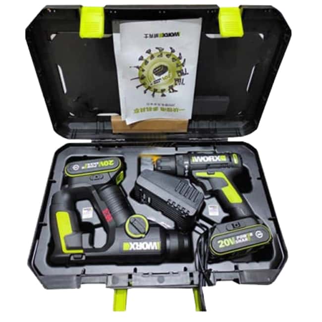 هلتی و دریل شارژی ورکس سه نظام چهار شیار WU930 Worx