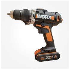 دریل شارژی چکش دار 20 ولت ورکس 1800 دور در دقیقه Worx wx372
