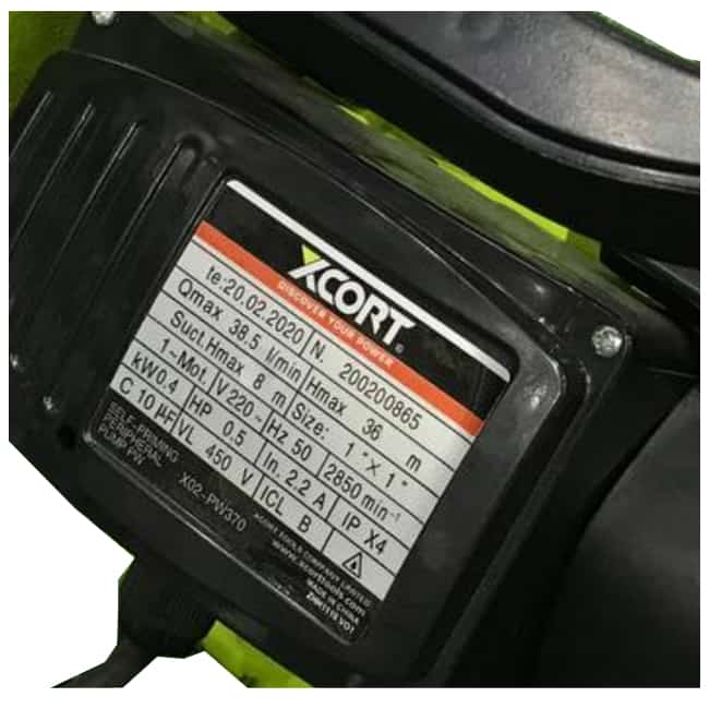 پمپ آب 450 وات ایکس کورت یک اینچ X02-PW370 سوپاپ دار