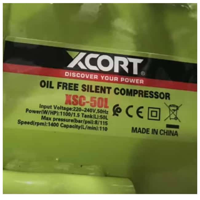 پمپ باد 50 لیتری ایکس کورت سایلنت دو موتوره XSC50L