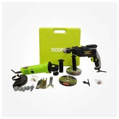 پک دو قلو دریل چکشی و مینی فرز ایکس کورت XZJ04-13 XSM07-115 سه نظام