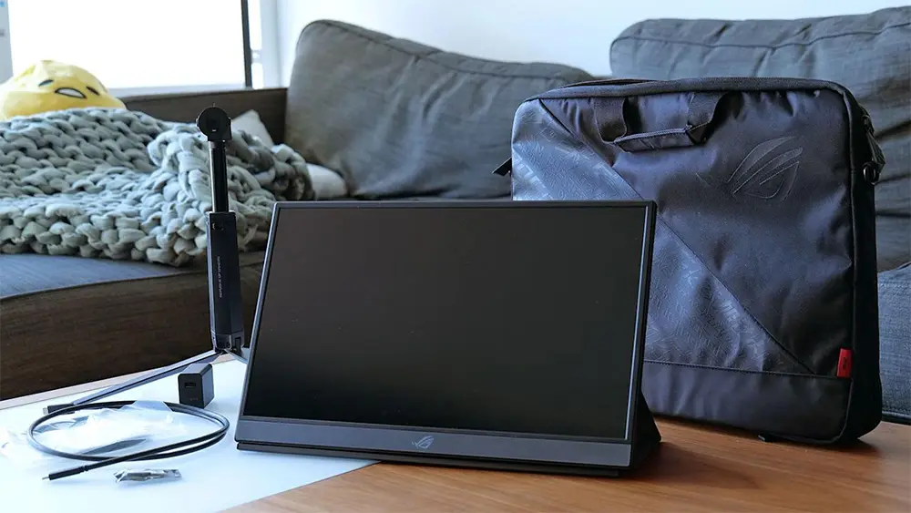 مانیتور پرتابل لمسی 15.6 اینچ قابل حمل با کاور