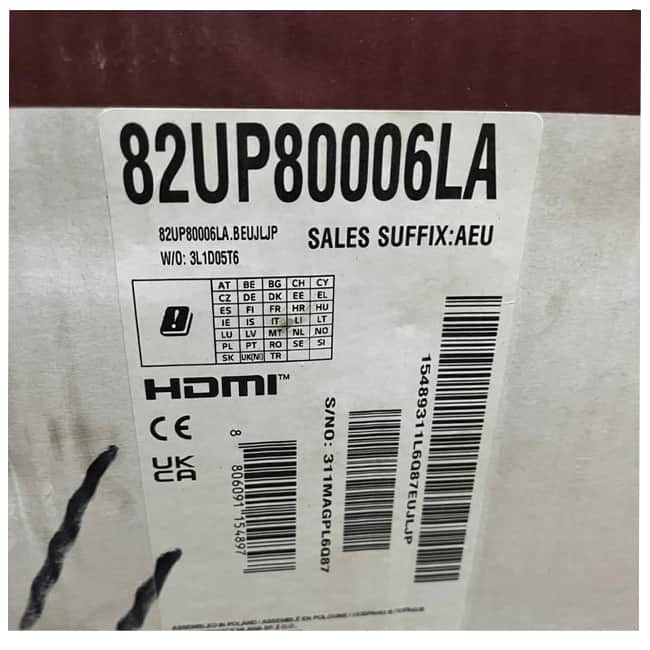 تلویزیون ال جی مدل 82UP80006 UP80006