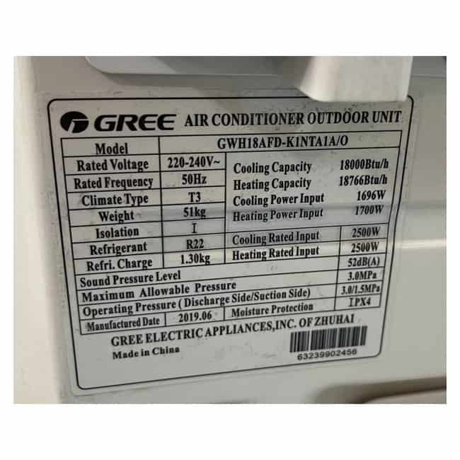کولرگازی 18000 گری R22 رادیاد طلایی Gree GWH18ACD-K1NTA3A